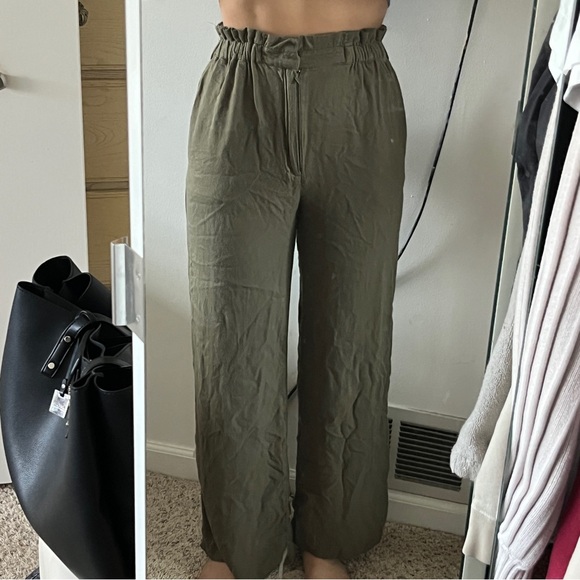 Forever21 Flowy Green Pants - Picture 2 of 9